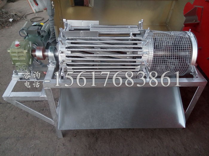 青核桃去皮機內部結構